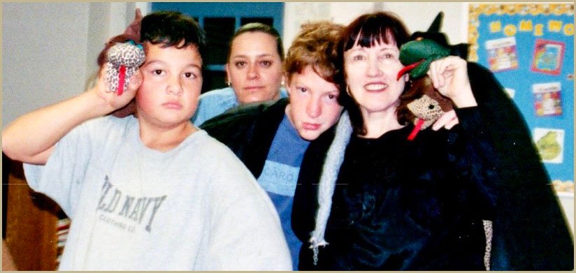 Teens made puppets and wrote the script together for "Snoop Snakey Snake," in Mrs. T's class.