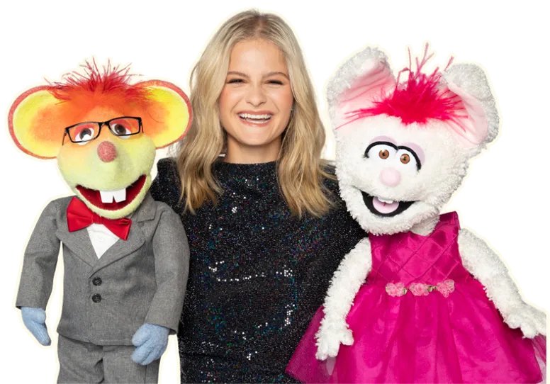 Darcy Lynne ventriloquist with two animal vent figures