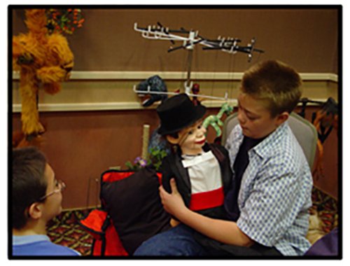 Boy with Charlie McCarthy, vent figure.