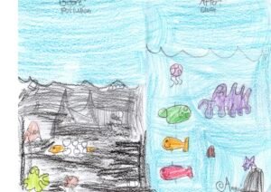 Children's art, protecting our oceans.