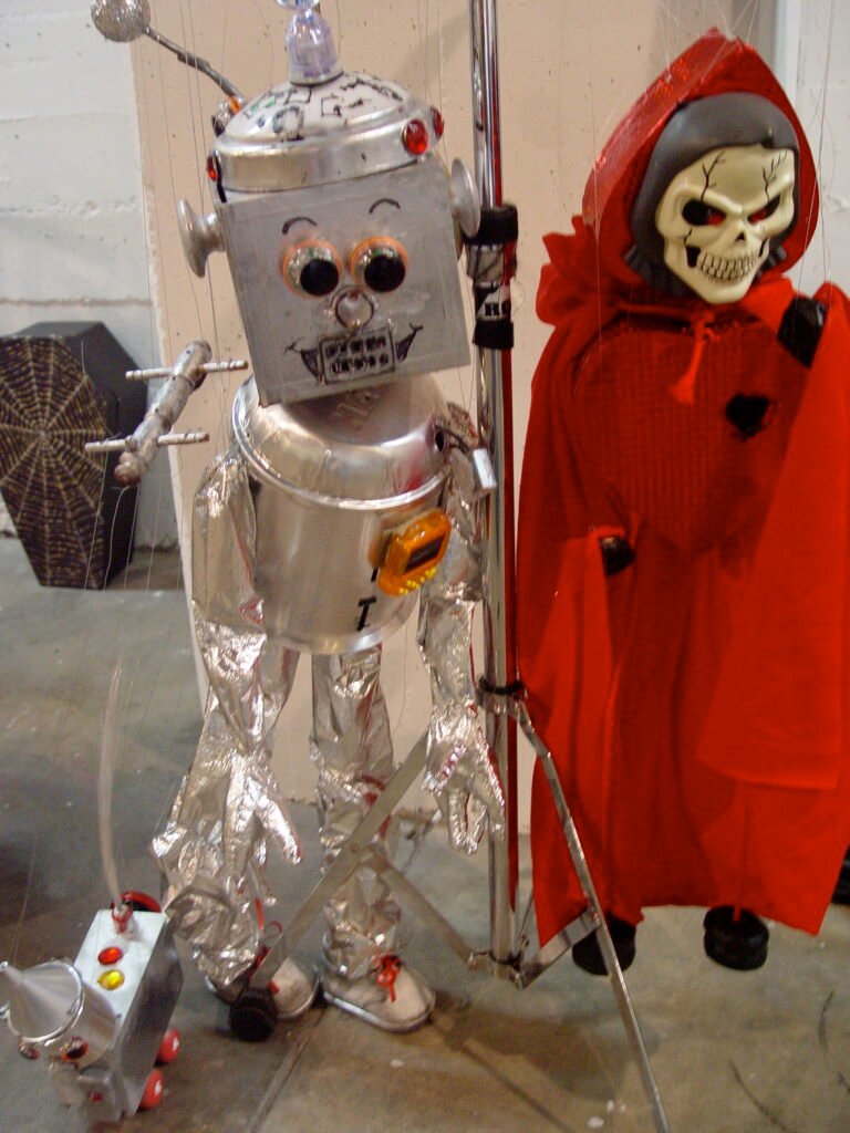 Marionettes made by teens in a foster facility, directed by Mrs. T, Penelope Torribio